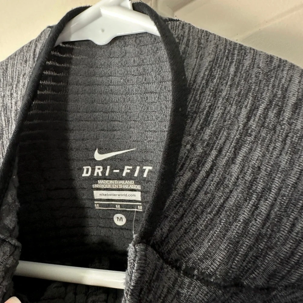 Nike Running Sweater 1/2 Zip Therma Sphere Micro Grid Heathered Grey Mens Medium - Picture 2 of 5
